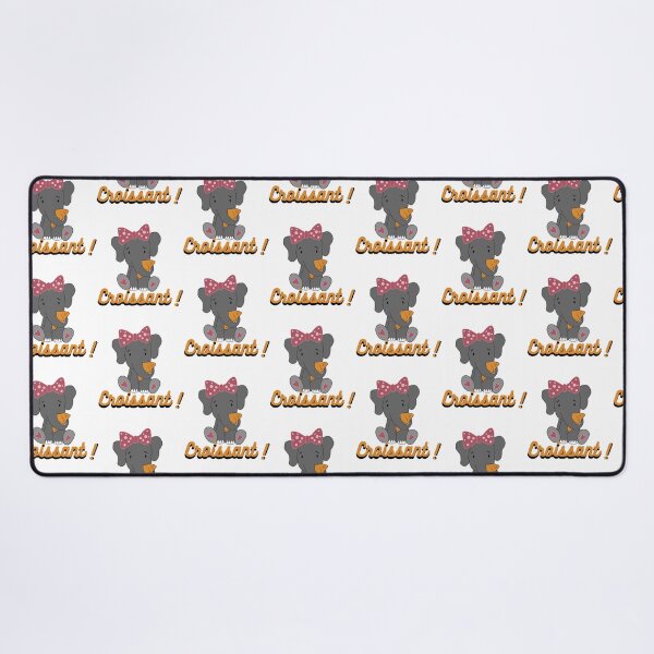 Item preview, Elephant Eating Croissant designed and sold by ElizabethasTiff.