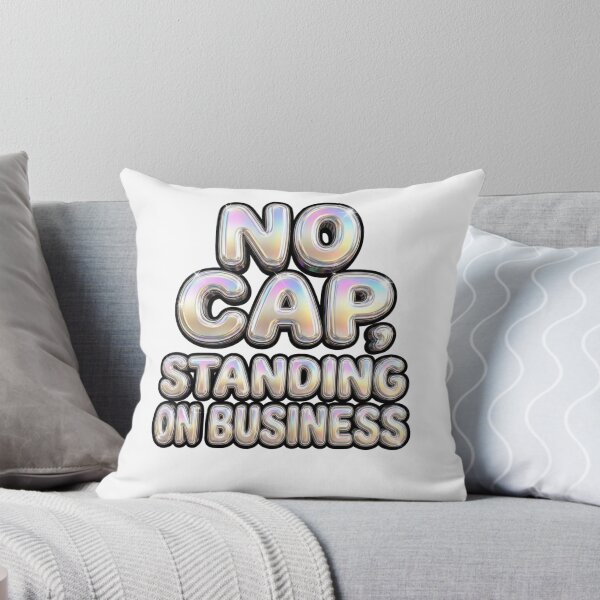 Item preview, No Cap Standing On Business Funny Gen Z Quote designed and sold by StickVerse by Owais.