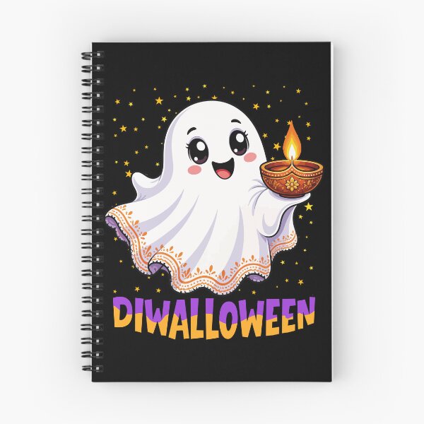 Item preview, Diwalloween Diwali Halloween Boo Ghost designed and sold by ShirTomDesigns.