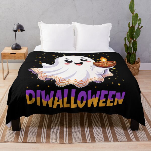 Item preview, Diwalloween Diwali Halloween Boo Ghost designed and sold by ShirTomDesigns.