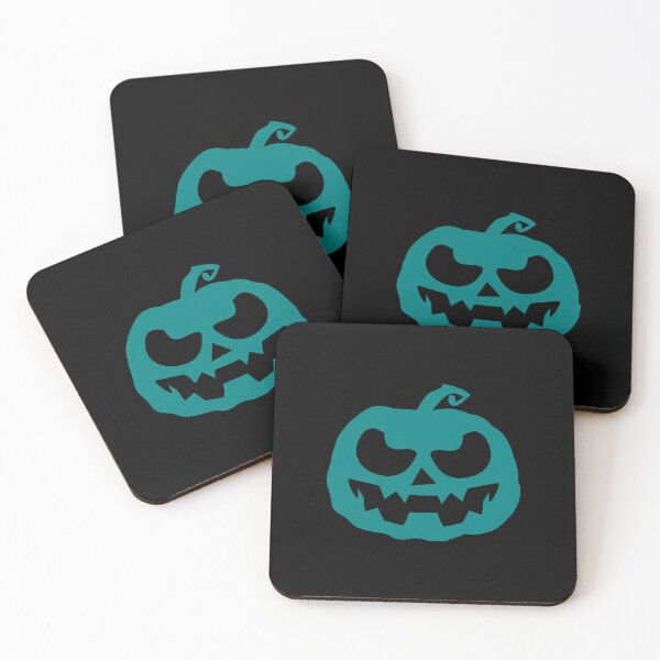 Item preview, Teal Jack O Lantern Halloween Pumpkin Graphic designed and sold by pattern-archive.