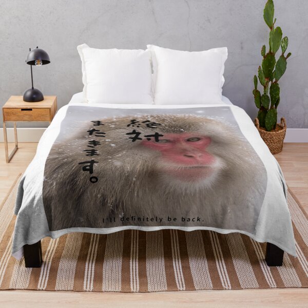 Item preview, Ill Definitely Be Back | Snow Monkey Winter Scene | Japanese Design designed and sold by JapanMemoir.