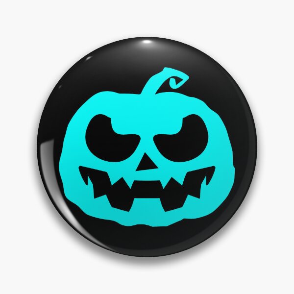 Item preview, Cyan Jack O Lantern Halloween Pumpkin Graphic designed and sold by pattern-archive.