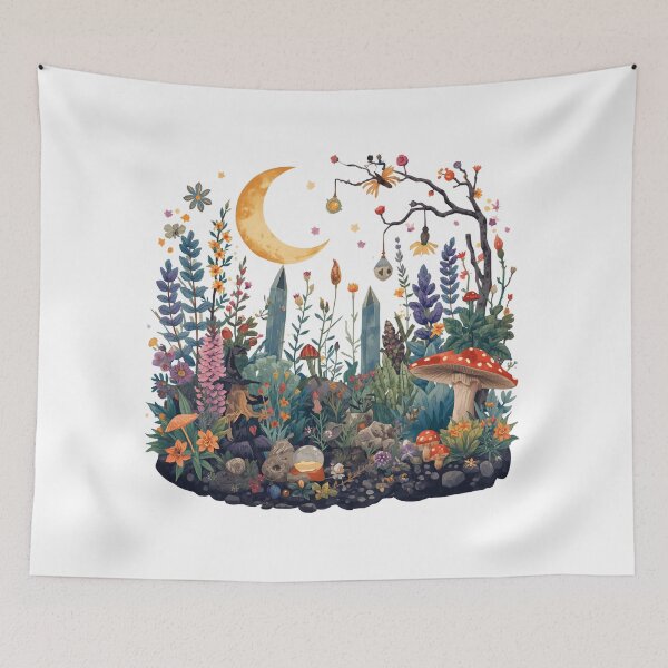Item preview, Moonlit Witch's Garden designed and sold by catcurio.
