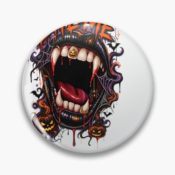 Item preview, Bite Me Gothic Vampire Mouth Halloween Horror Art designed and sold by N12yearwood.