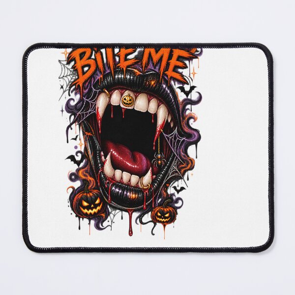 Item preview, Bite Me Gothic Vampire Mouth Halloween Horror Art designed and sold by N12yearwood.