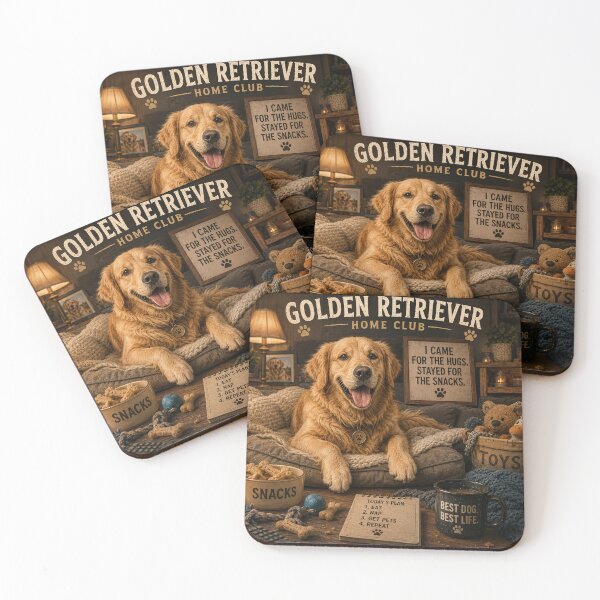 Item preview, Golden Retriever Home Club Funny Cozy Dog designed and sold by shopevermint.