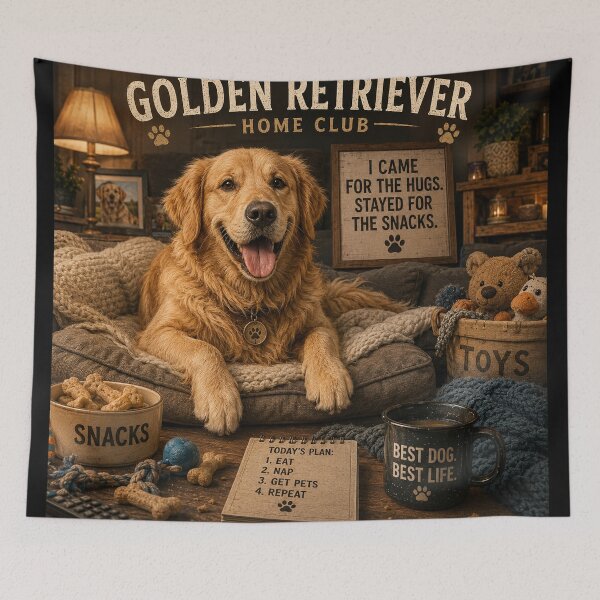 Item preview, Golden Retriever Home Club Funny Cozy Dog designed and sold by shopevermint.