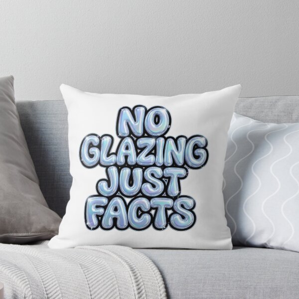 Item preview, No Glazing Just Facts Funny Gen Z Quote designed and sold by StickVerse by Owais.