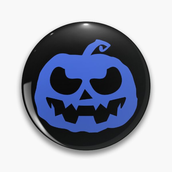 Item preview, Royal Blue Jack O Lantern Halloween Pumpkin Graphic designed and sold by pattern-archive.