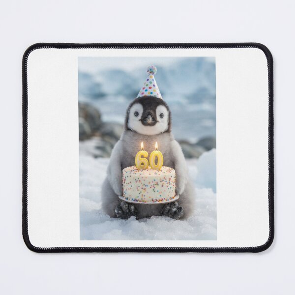 Item preview, Penguin 60th birthday cute adorable cake party baby kawaii designed and sold by CheeseBlueprint.