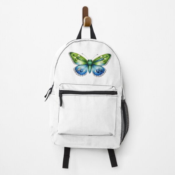Item preview, Beautiful Green and Blue Butterfly Illustration. designed and sold by AmirArtisanVibe.