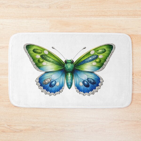 Item preview, Beautiful Green and Blue Butterfly Illustration. designed and sold by AmirArtisanVibe.