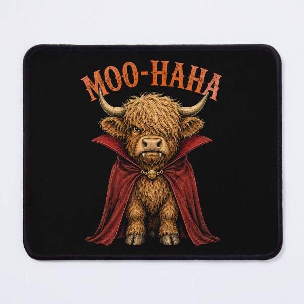 Item preview, Moo Ha Ha Highland Cow Vampire Halloween Humor designed and sold by will freed18.