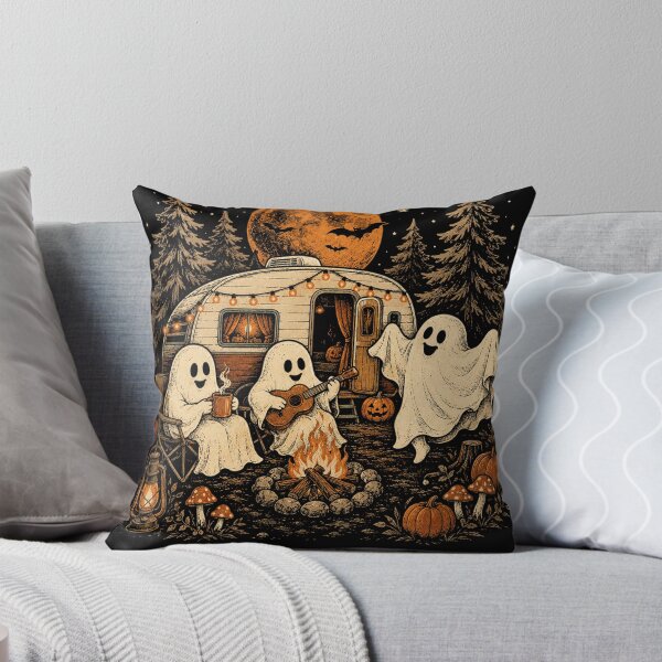 Item preview, Happy Ghost Camping Around Campfire Vintage Halloween designed and sold by will freed18.