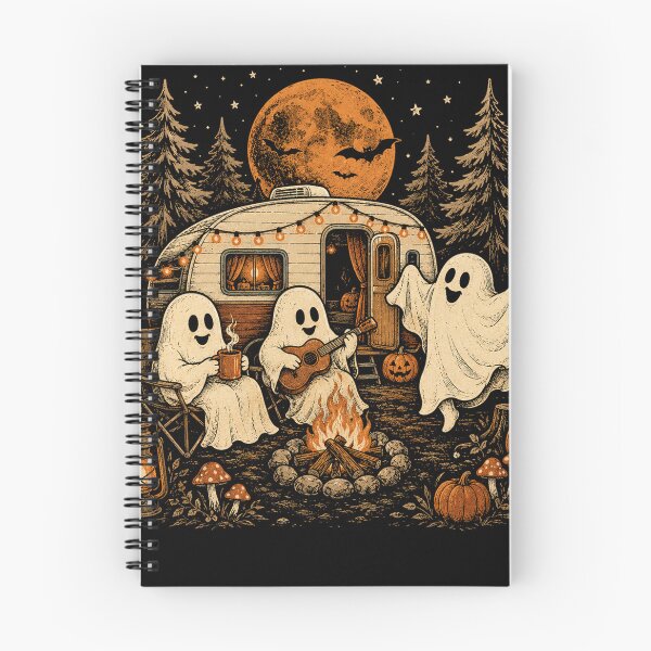 Item preview, Happy Ghost Camping Around Campfire Vintage Halloween designed and sold by will freed18.