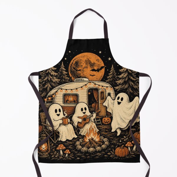 Item preview, Happy Ghost Camping Around Campfire Vintage Halloween designed and sold by will freed18.
