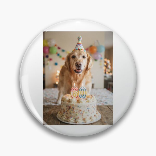 Item preview, Dog 60th birthday cute adorable cake party baby kawaii designed and sold by CheeseBlueprint.