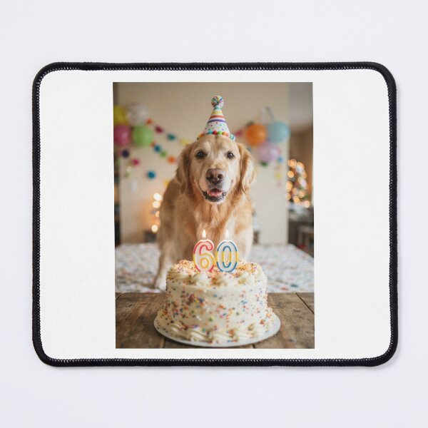 Item preview, Dog 60th birthday cute adorable cake party baby kawaii designed and sold by CheeseBlueprint.