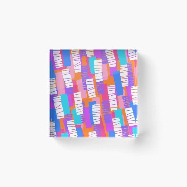 Item preview, Cool Vibrant Multicolor Geometric Pattern in Neon Colors designed and sold by Deutschic.