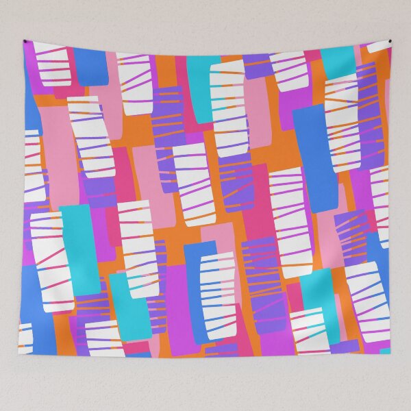Item preview, Cool Vibrant Multicolor Geometric Pattern in Neon Colors designed and sold by Deutschic.
