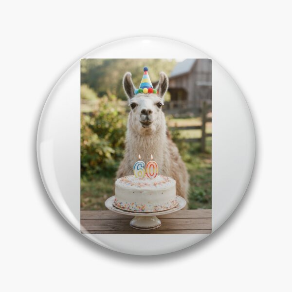 Item preview, Llama 60th birthday cute adorable cake party baby kawaii designed and sold by CheeseBlueprint.