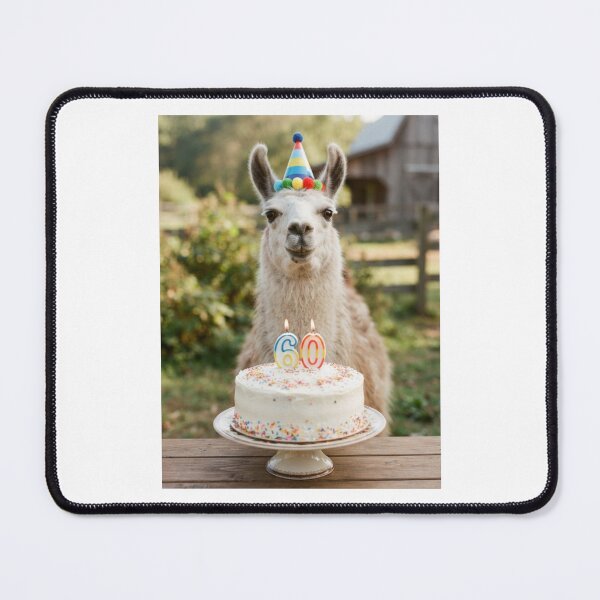 Item preview, Llama 60th birthday cute adorable cake party baby kawaii designed and sold by CheeseBlueprint.