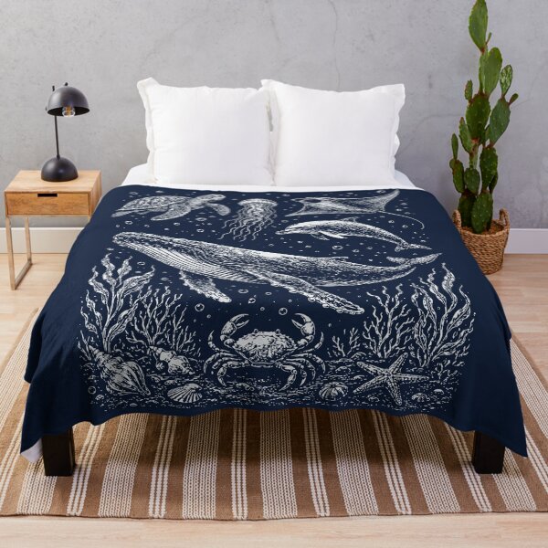 Item preview, Whale Dolphin Turtle Jellyfish Ray Crab Ocean Animals designed and sold by Y-Vibes.