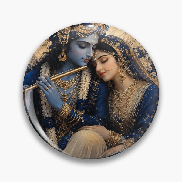 Item preview, Elegant Radha Krishna Divine Wall Art designed and sold by BlueStar45.