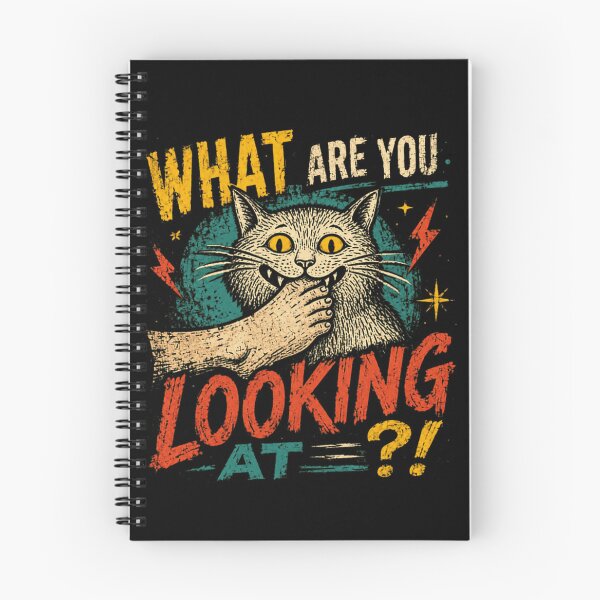 Item preview, What Are You Looking At?! Sarcastic Cat Feline Humor designed and sold by SkeletonsDanger.