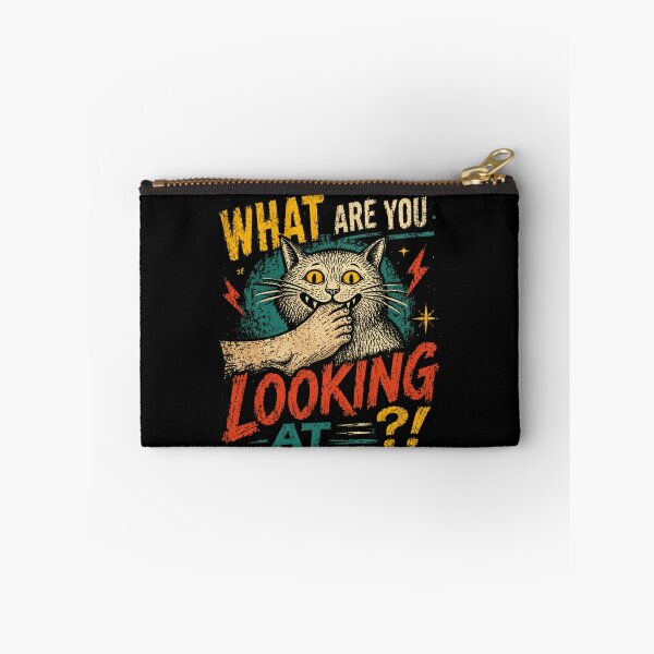 Item preview, What Are You Looking At?! Sarcastic Cat Feline Humor designed and sold by SkeletonsDanger.