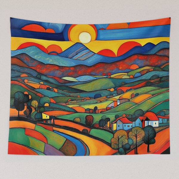 Item preview, Rolling hills with clouds designed and sold by George Hutton Hunter.