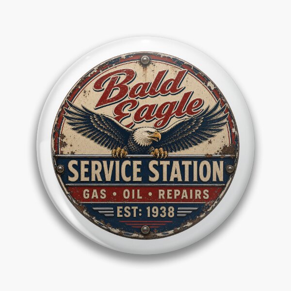 Item preview, Bald Eagle Service Station – Vintage Americana designed and sold by Wilcox PhotoArt.