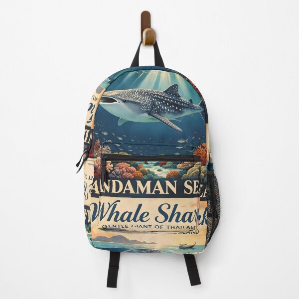 Item preview, Whale Shark - Andaman Coral Paradise – Vintage Marine Poster designed and sold by Spirit of Siam.
