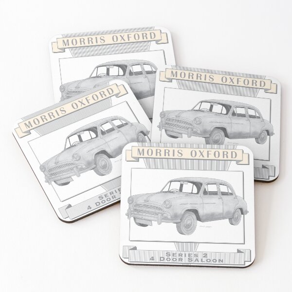 Aperçu de l'œuvre Morris Oxford Series 2 4 Door Saloon Hand-drawn créée et vendue par Classic Car Art Drawings.