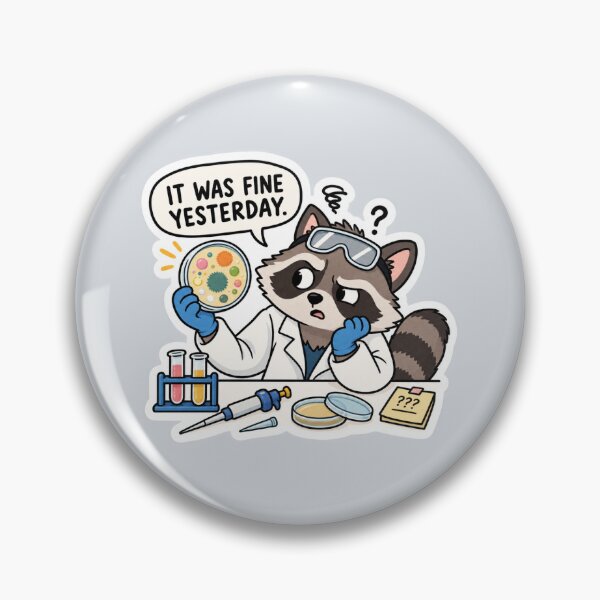 Item preview, It Was Fine Yesterday – Raccoon Scientist designed and sold by Oddly Scientific.
