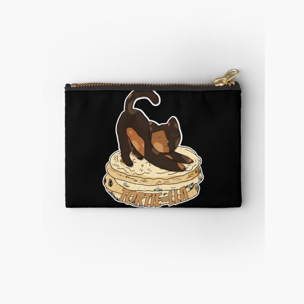 Item preview, Tortie Cat Stretching on Tortilla Pun designed and sold by Dmo3HarkoArt.