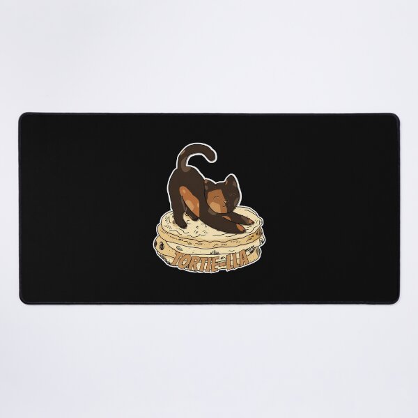 Item preview, Tortie Cat Stretching on Tortilla Pun designed and sold by Dmo3HarkoArt.
