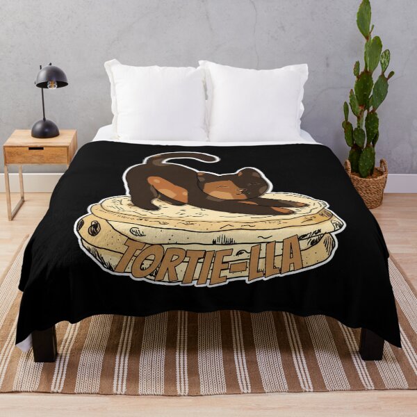 Item preview, Tortie Cat Stretching on Tortilla Pun designed and sold by Dmo3HarkoArt.