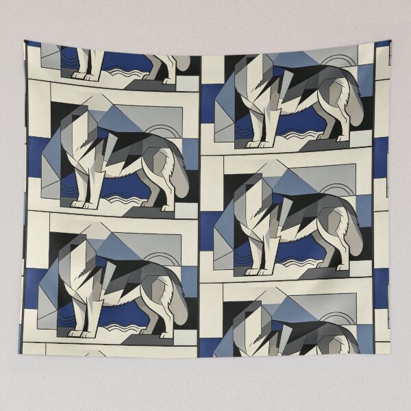 Item preview, cubist animal artwork designed and sold by forget45studio.