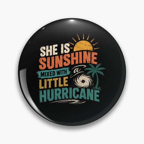 Item preview, She Is Sunshine Mixed With A Little Hurricane Women Personality Quote Sassy Girl Strong Female Saying designed and sold by SkeletonsDanger.