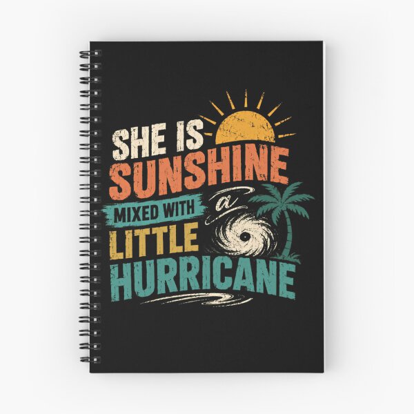 Item preview, She Is Sunshine Mixed With A Little Hurricane Women Personality Quote Sassy Girl Strong Female Saying designed and sold by SkeletonsDanger.