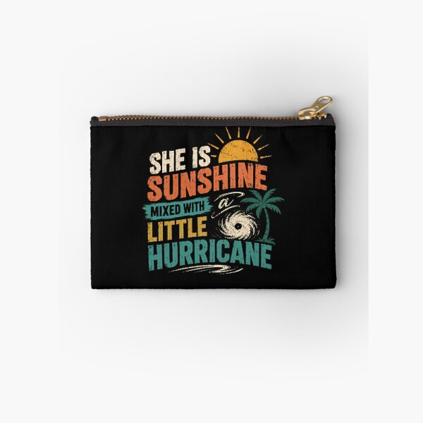 Item preview, She Is Sunshine Mixed With A Little Hurricane Women Personality Quote Sassy Girl Strong Female Saying designed and sold by SkeletonsDanger.