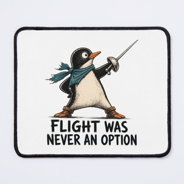 Item preview, Flight Was Never An Option Funny Penguin Sarcastic Dark Humor Animal Funny Bird 2 designed and sold by modoodles357.