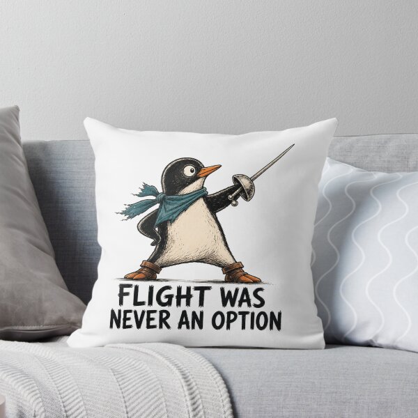 Item preview, Flight Was Never An Option Funny Penguin Sarcastic Dark Humor Animal Funny Bird 2 designed and sold by modoodles357.