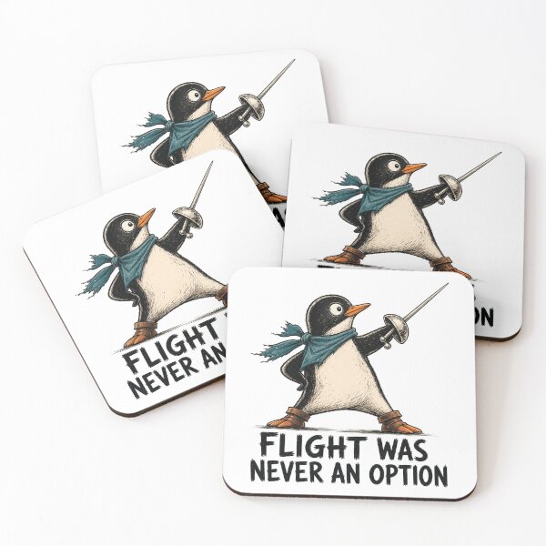 Item preview, Flight Was Never An Option Funny Penguin Sarcastic Dark Humor Animal Funny Bird 2 designed and sold by modoodles357.