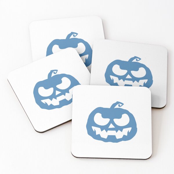 Item preview, Steel Blue Jack O Lantern Halloween Pumpkin Graphic designed and sold by pattern-archive.