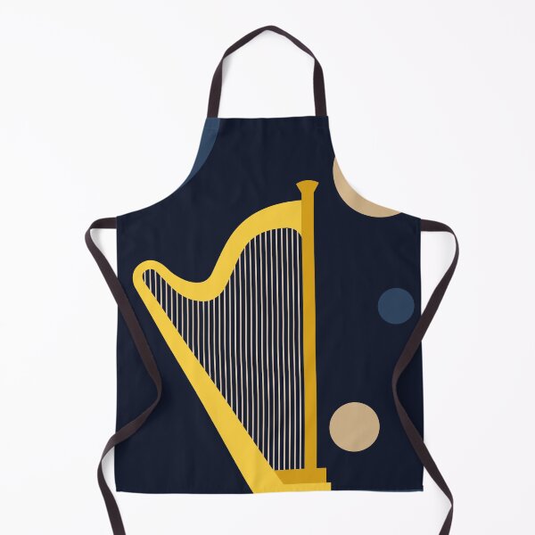 Item preview, Golden Strings | Minimalist Harp Art Print | Modern Music Art | Bauhaus Inspired Decor designed and sold by Studio pod Burom.
