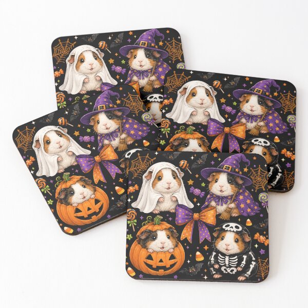 Item preview, Funny Cozy Guinea Pig Autumn Fall Spooky Season Halloween designed and sold by will freed18.