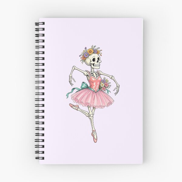 Item preview, Funny Skeleton Ballerina with Flowers – Dancing Bones designed and sold by SweetLilith.